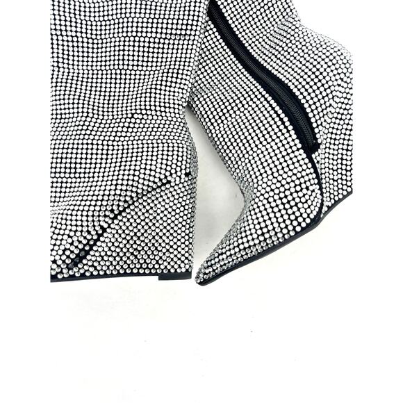 Gianni Bini Gabor Rhinestone Wedge Heel Knee Boots Womens Size 6.5 Pointy Toe - Picture 10 of 14